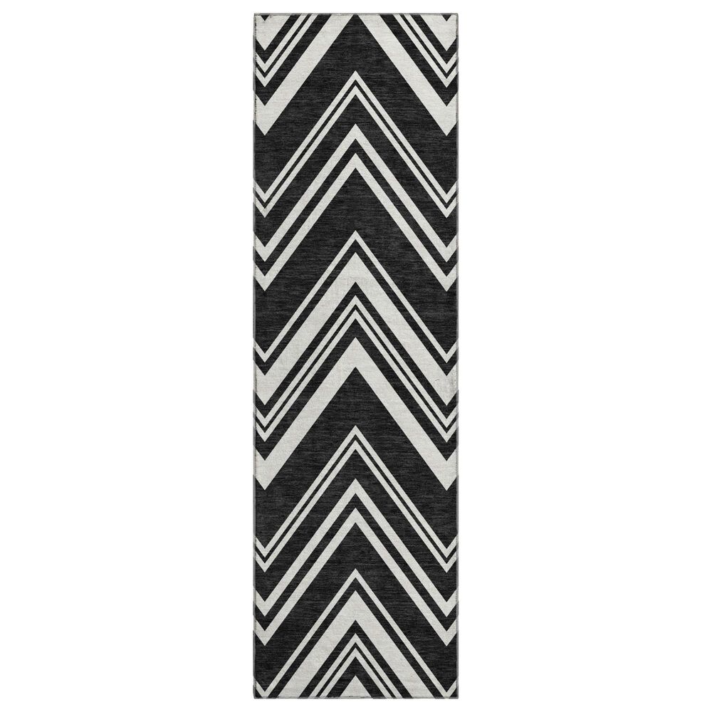 Dalyn Rug Company The Reserve TR17 Black 2"3" x 7"6" Indoor/Outdoor Runner, , large
