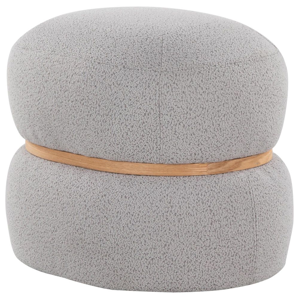 Lumisource Cinch Pouf Ottoman in Grey, , large