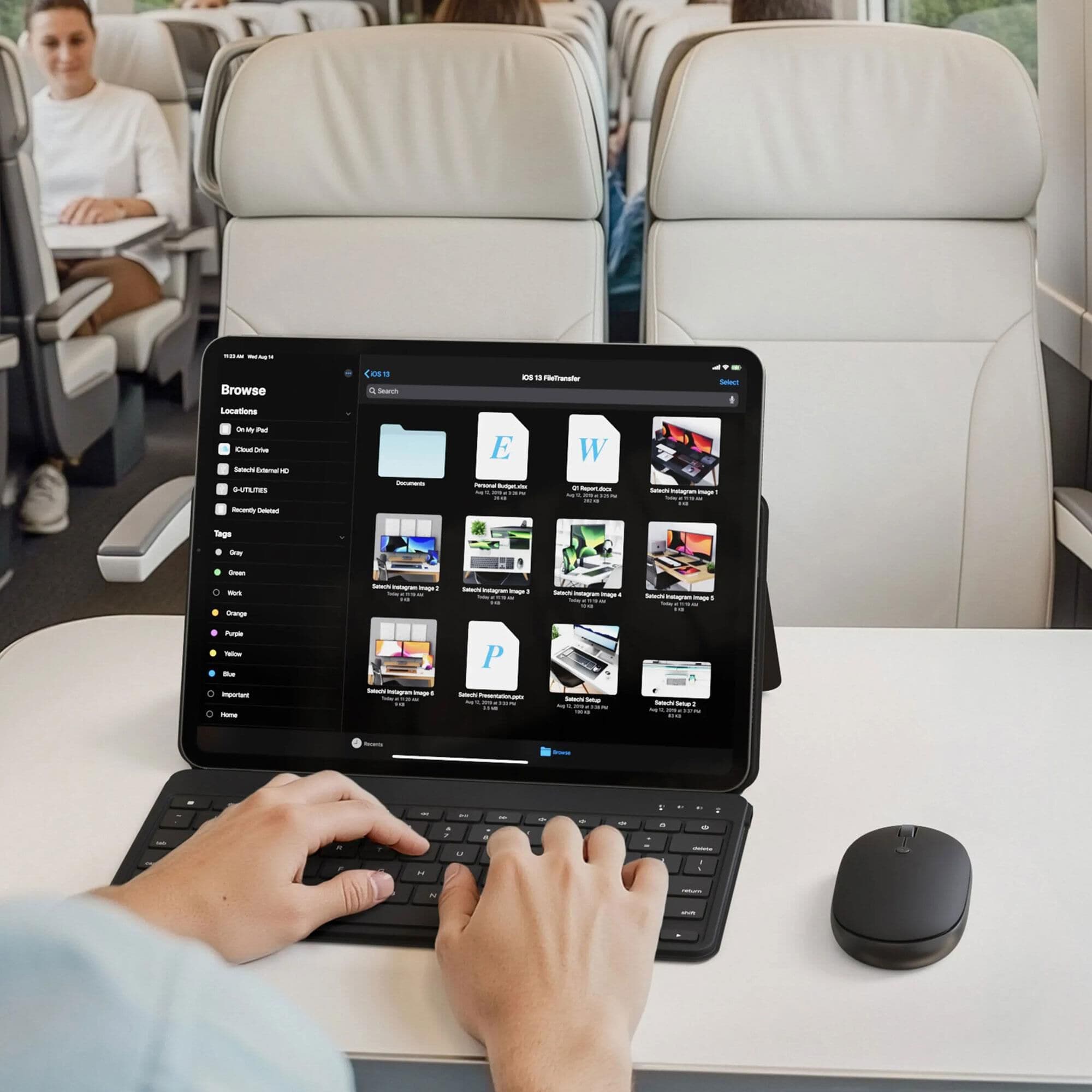 Satechi OntheGo Bluetooth Keyboard with Stand in Black