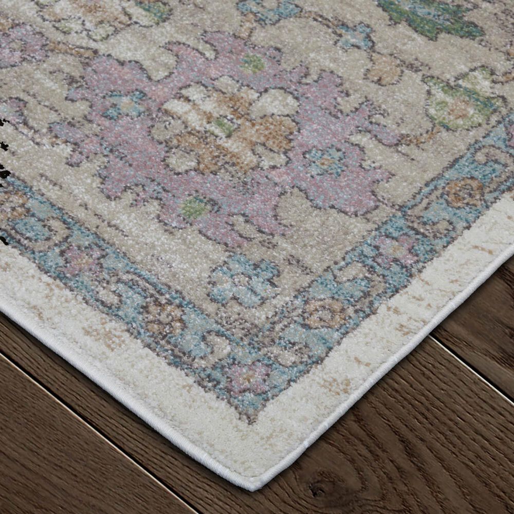 Feizy Dartmouth Ivory and Multicolor 6'4" x 9'2" Area Rug, , large