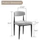 Morden Fort Modern Boucle Side Chair with Grey Cushion in Black and Gold (Set of 4), , large