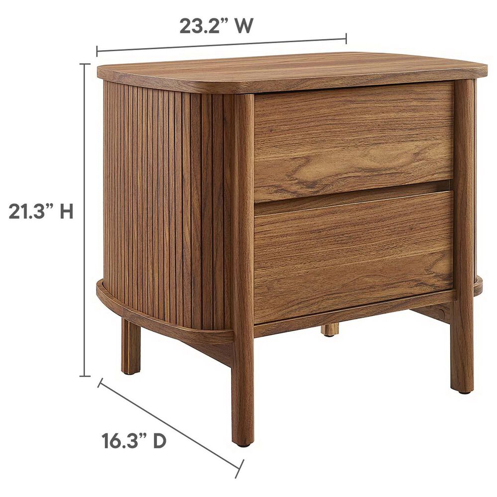 Modway Cadence 2 Drawer Nightstand in Walnut, , large