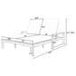 HOMLUX Patio 2-Person Lounge Chair with Grey Frame in Beige, , large