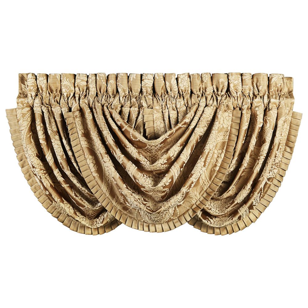 J. Queen New York Napoleon 33" x 42" Window Valance in Gold Nebraska