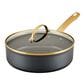Farberware Forged Induction 3-Quart Ceramic Nonstick Saute Pan with Lid in Black and Gold, , large