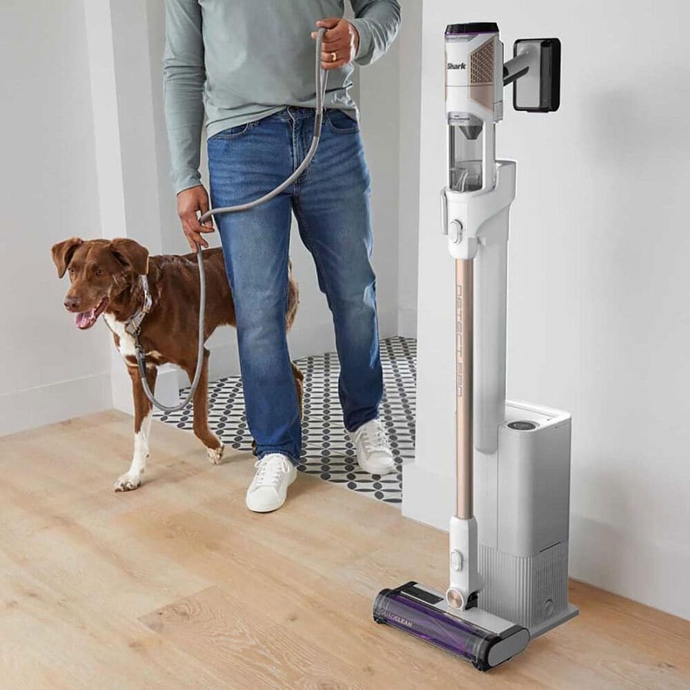 Shark Cordless Detect Pro Upright Vacuum in White and Brass, , large
