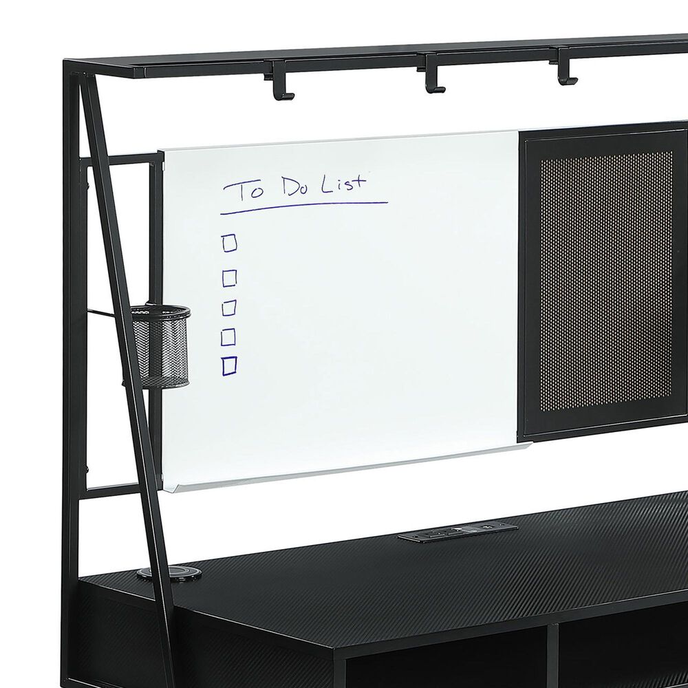 Coaster Jessie Writing Desk with Whiteboard and USB in Black, , large