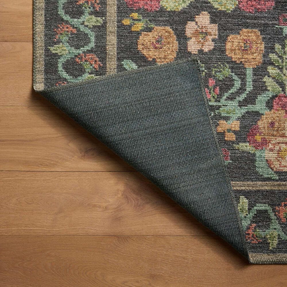 Rifle Paper Co. x Loloi Rosa 2&#39;6&quot; x 9&#39;6&quot; Black Runner, , large