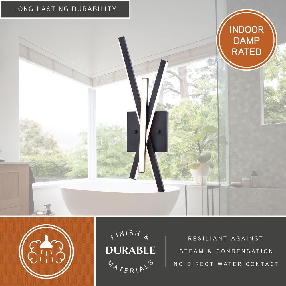 Vaxcel Barcelo 1-Light Wall Sconce in Matte Black, , large