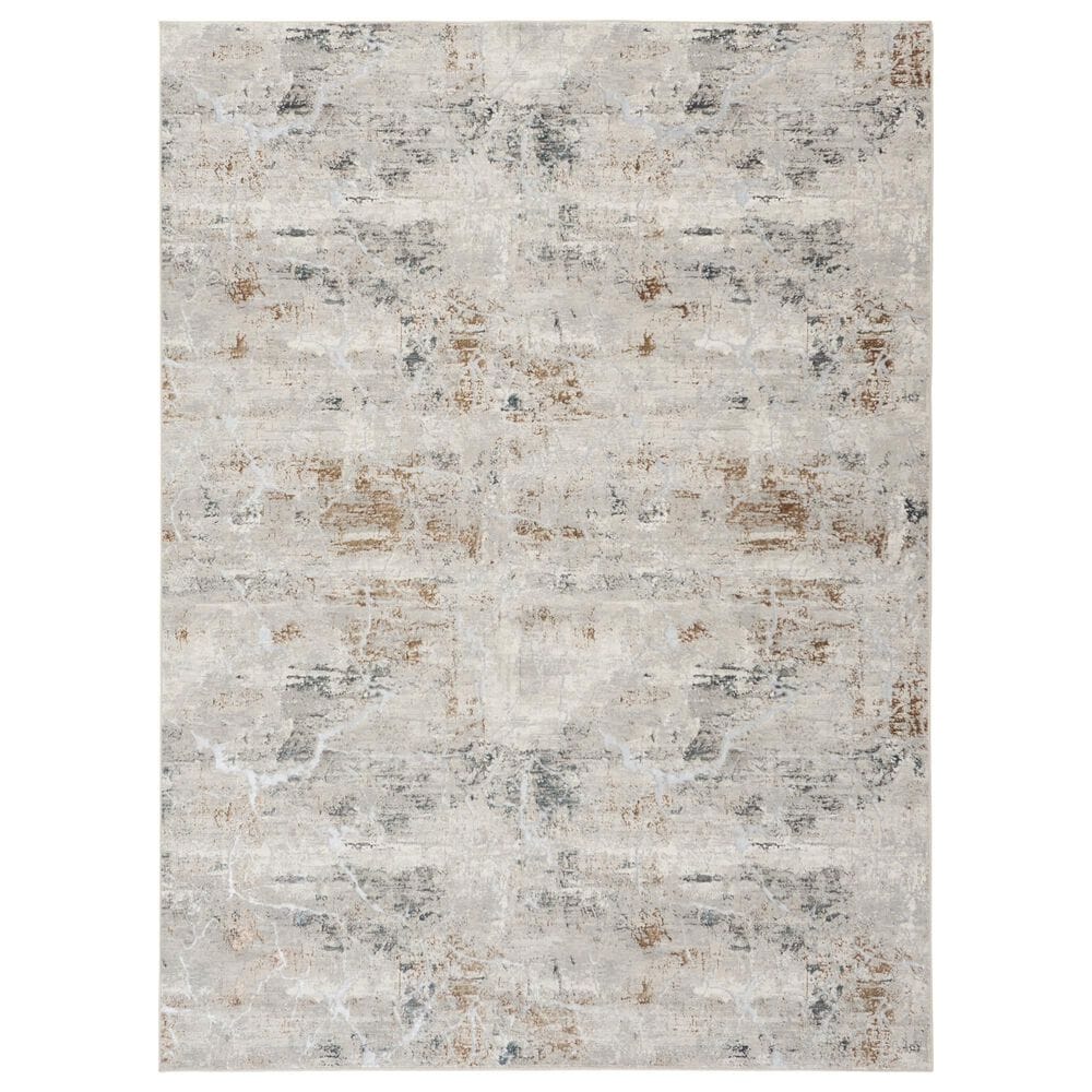 Nourison Glitz GLZ23 Grey and Multicolor 7"10" x 9"10" Area Rug, , large