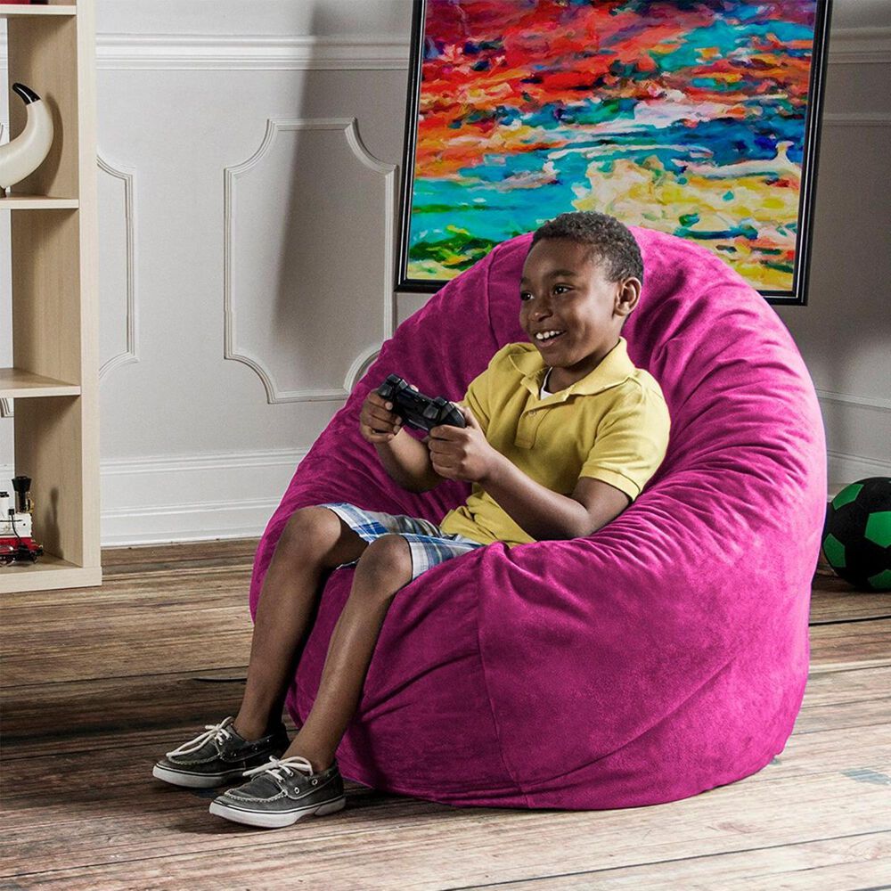 Jaxx 4&#39; Cocoon Kids Bean Bag in Fuchsia, , large