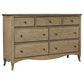 Riva Ridge Provence 7-Drawer Dresser and Mirror in Patine, , large