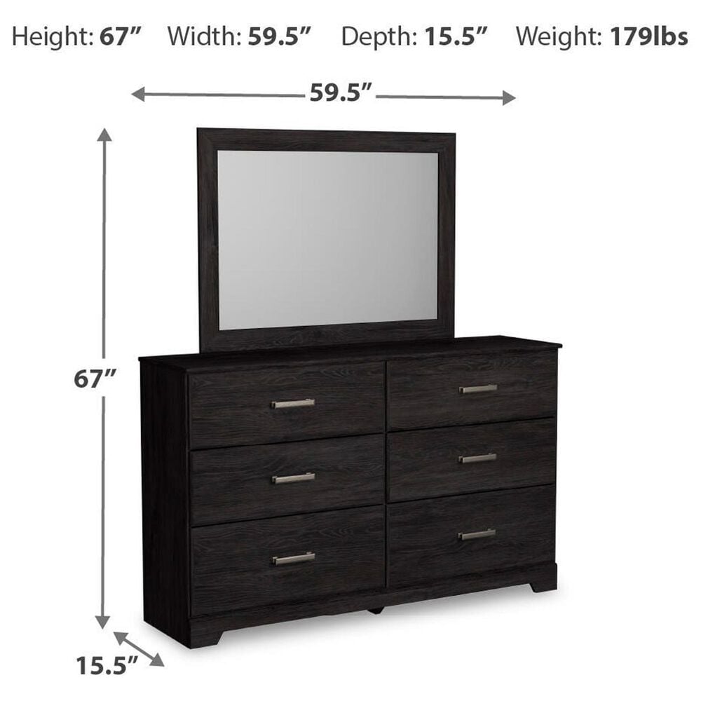 Ashley Belachime 4 Piece Full Panel Bedroom Set in Dark Charcoal, , large