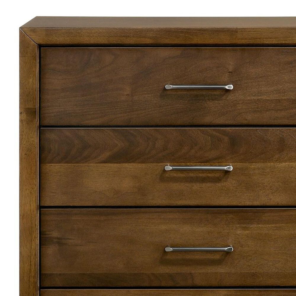 Mayberry Hill Malibu 5 Piece Full Bedroom Set in Walnut, , large