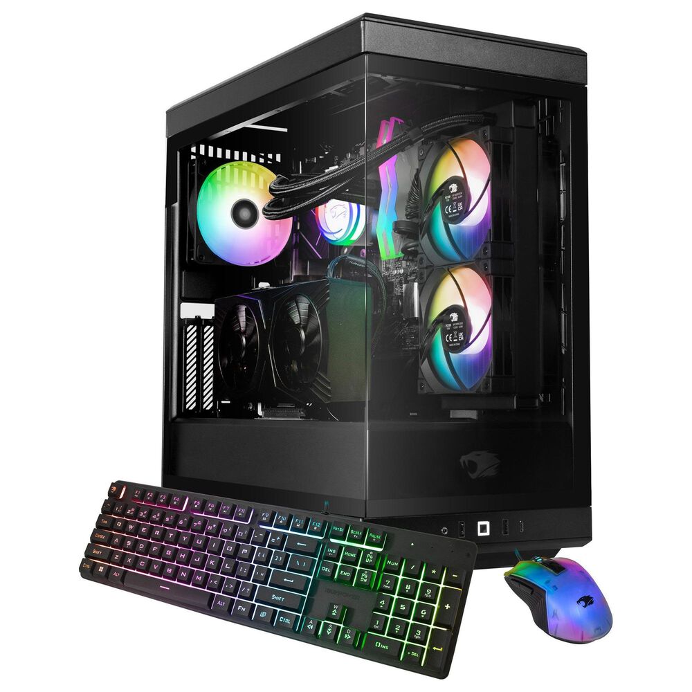 iBUYPOWER Y40 Pro Gaming Desktop PC | AMD Ryzen 7 7800X3D - 32GB RAM - NVIDIA GeForce RTX 5070 Ti Graphics - 2TB SSD in Black, , large