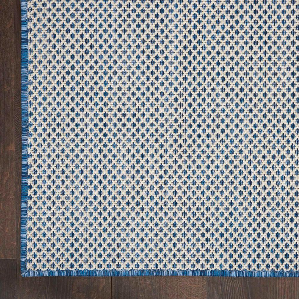 Nourison Courtyard Ivory and Blue 2&#39; x 3&#39; Indoor/Outdoor Area Rug, , large
