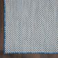 Nourison Courtyard Ivory and Blue 2" x 3" Indoor/Outdoor Area Rug, , large