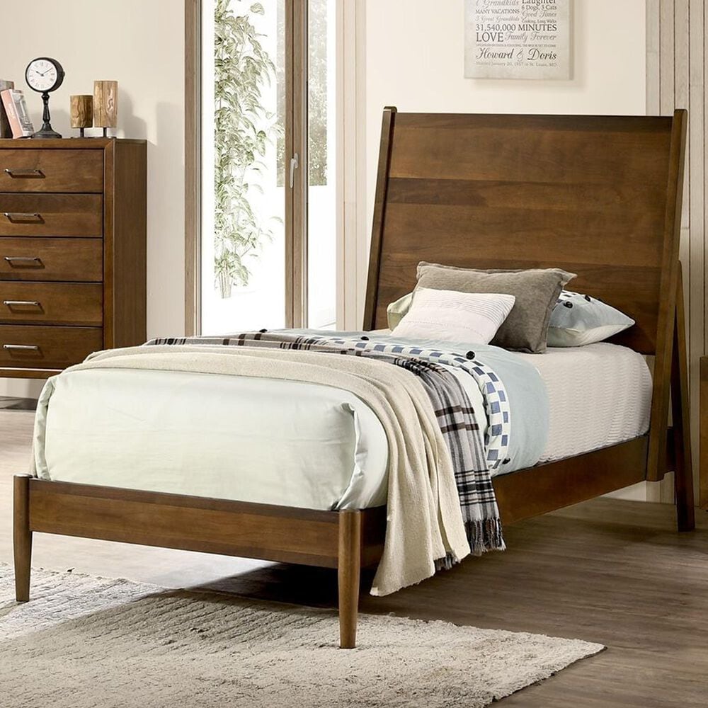 Mayberry Hill Malibu Twin Bed in Walnut, , large
