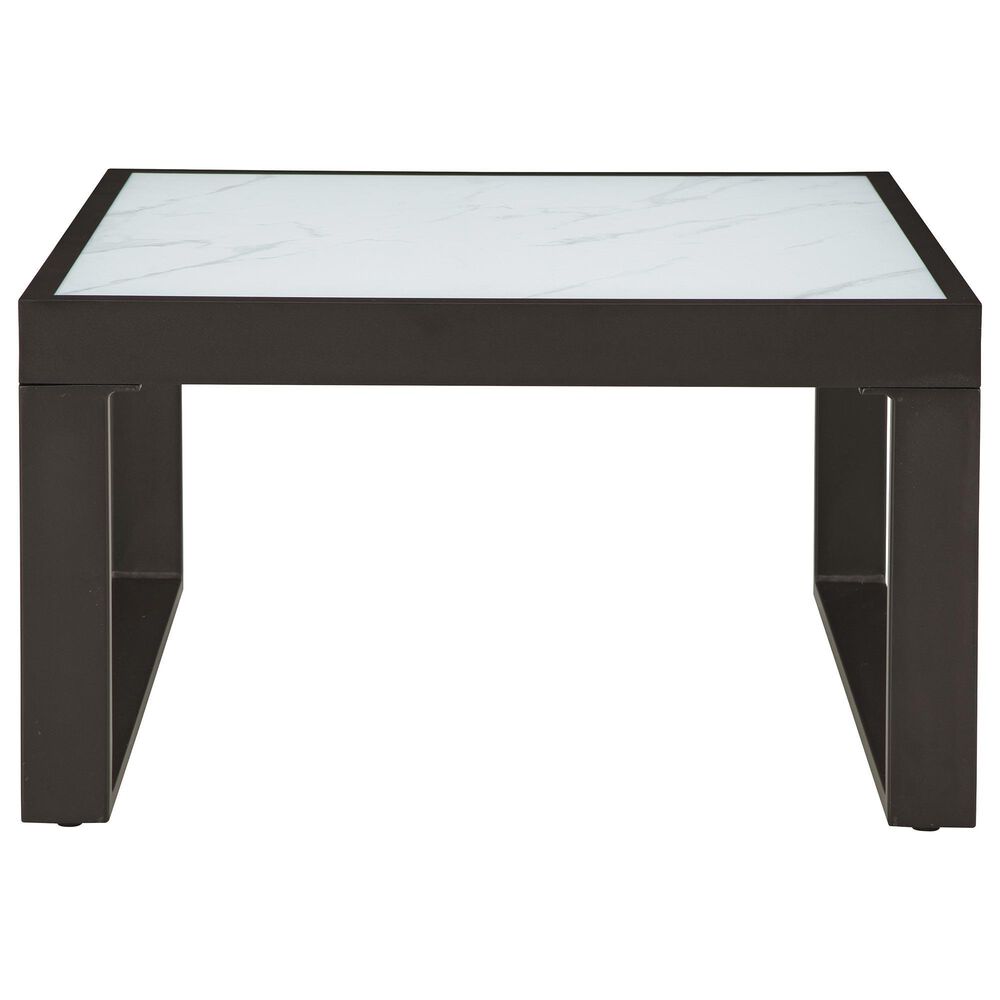 Ashley Beachloft Patio Square Coffee Table in Black and Gray - Table Only, , large