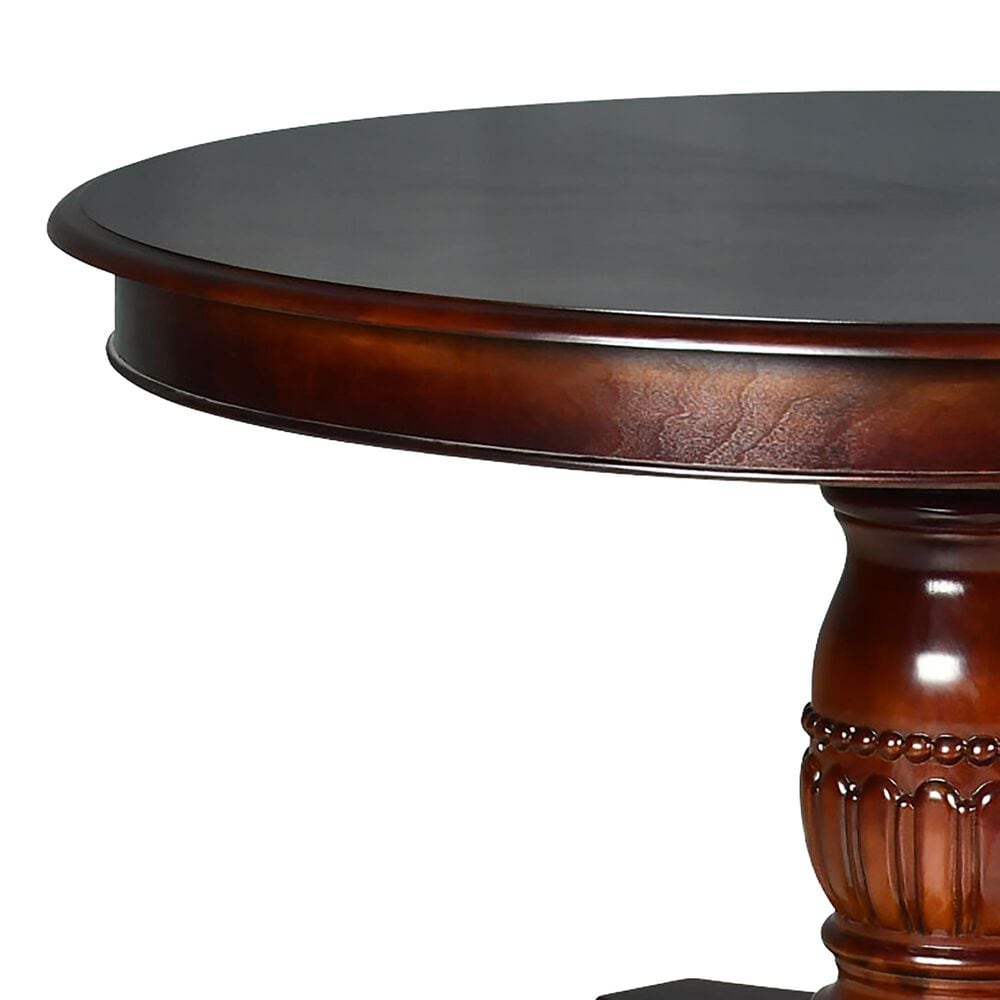 STEVE SILVER Tournament 6-Piece Round Game Table Set in Cherry, , large