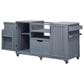 HOMLUX 67" Outdoor Kitchen Island with Stainless Steel Top in Grey, , large