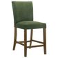 Coaster Paxton Counter Chair with Green Upholstery in Warm Brown, , large