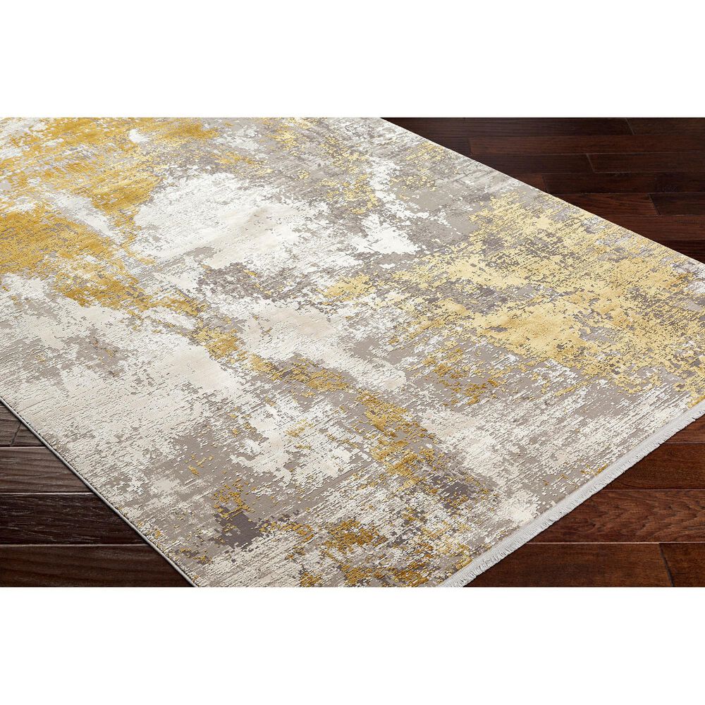 Surya Solar 3&#39; x 9&#39;10&quot; Medium Brown, Gray, Tan, Camel and Light Beige Runner, , large