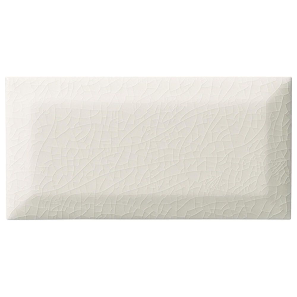 Elon Hampton White Glossy Beveled Ceramic Tile, , large