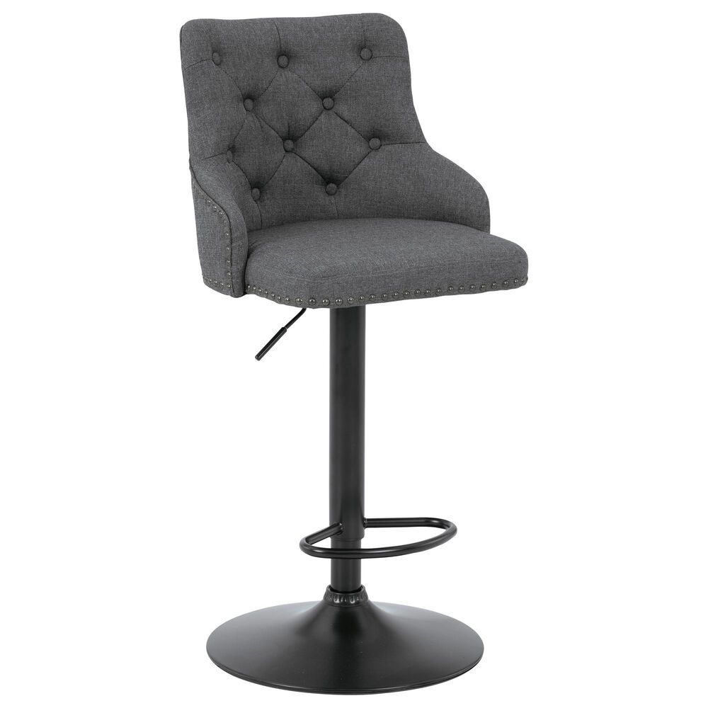 Signature Design by Ashley Gaddison Tall Swivel Barstool with Gray Seat, , large