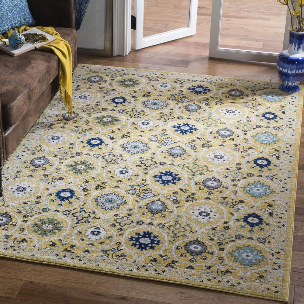 Safavieh Evoke EVK210B-3 3" x 5" Gold/Ivory Area Rug, , large