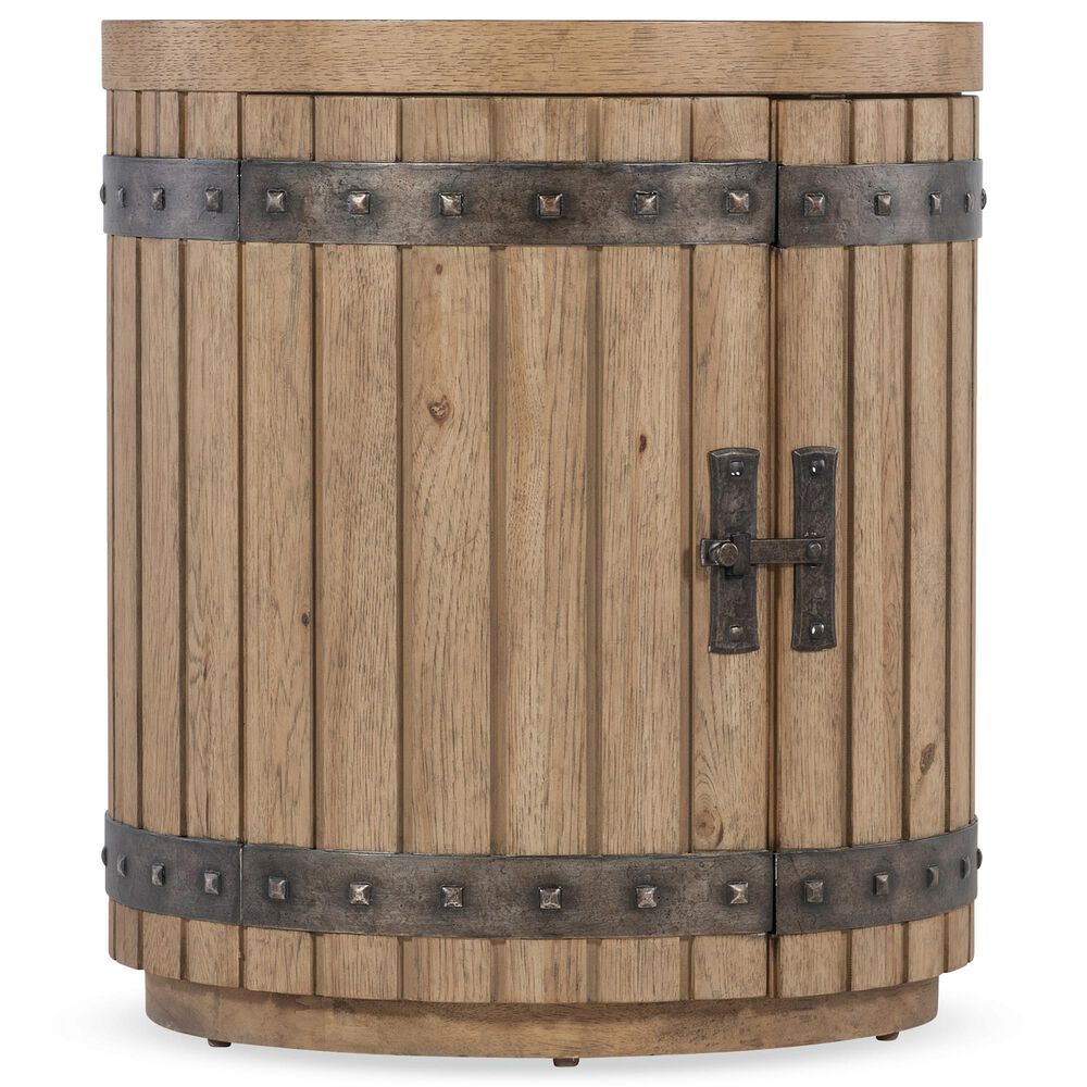 Hooker Furniture Vineyard Row Wine Barrel End Table in Sonoma and Napa, , large
