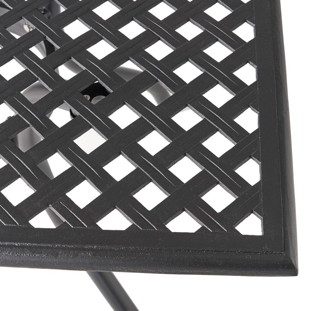 Hearth and Haven Cayman Outdoor Dining Table in Black - Table Only, , large