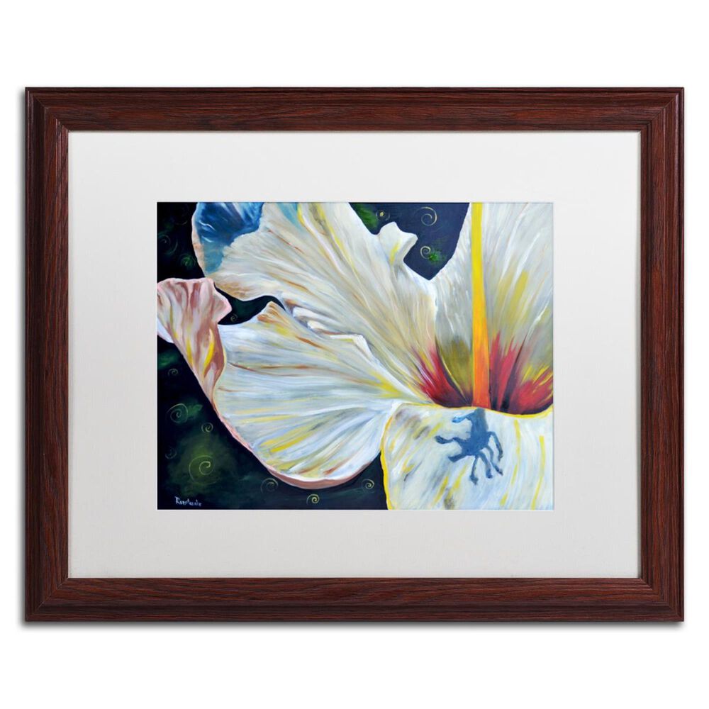 Timberlake Jennifer Redstreake "Hibiscus" Matted Brown Framed Art 16x20, , large