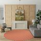 Nourison Twist Reversible 8" Round Coral Indoor/Outdoor Area Rug, , large