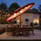 HOMLUX 10" Solar LED Patio Umbrella with Adjustable Tilt and in Red, , large