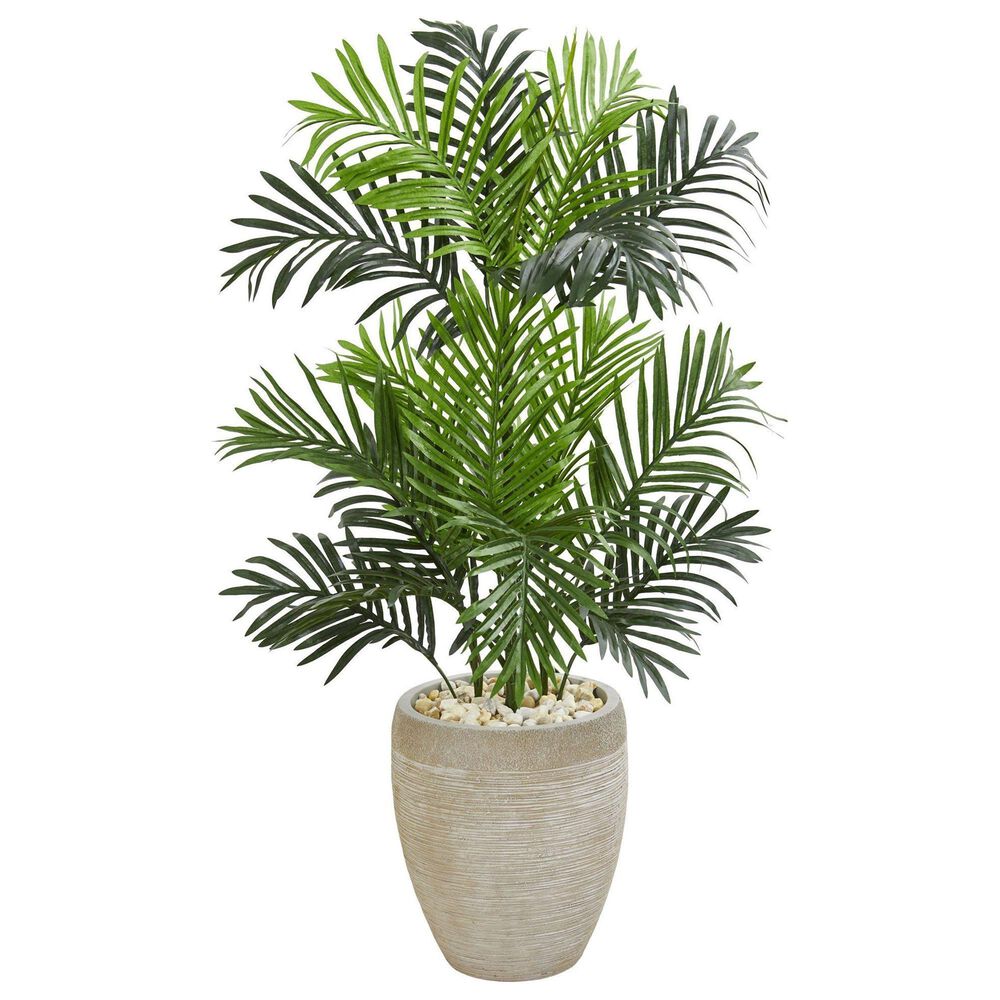 Nearly Natural Inc 3.5" Paradise Palm Faux Tree in Sand, , large