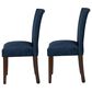 Kinfine Parsons Dining Chair with Dark Navy Cushion in Dark Walnut (Set of 2), , large