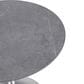 Leisuremod Verve 36" Round Dining Table with Sintered Stone Top in Brushed Chrome and Grey - Table Only, , large