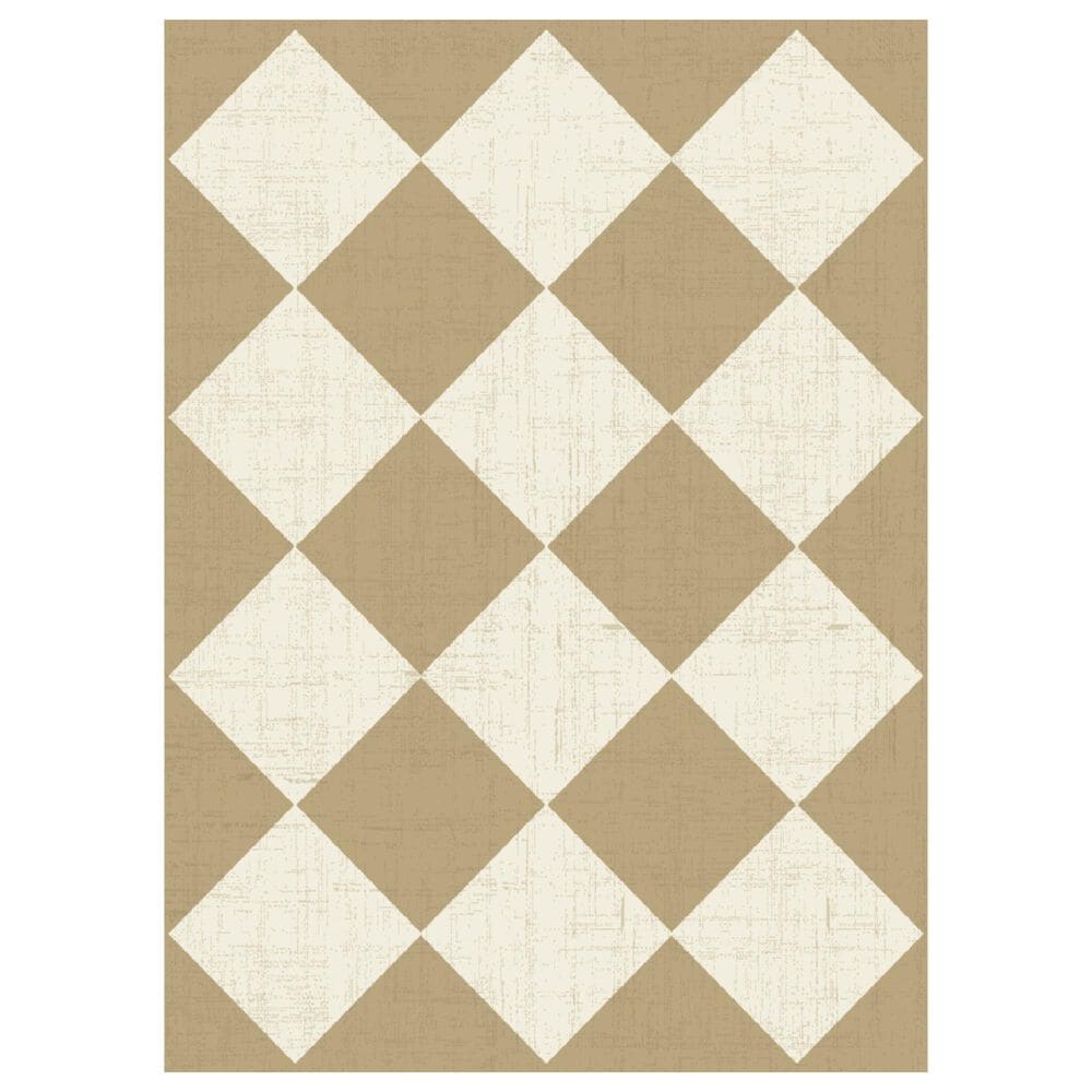 Balta Rugs Crane Checkered 7"10" x 10" Tan Area Rug, , large