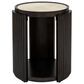 Bassett Mirror Company Rivera End Table in Charcoal Oak and Gold Tinted, , large