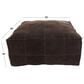 Maple and Jade 35" Low Profile Square Stuffed Pouf in Dark Brown, , large