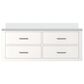 Lexora Home Castor 48" Single Bathroom Vanity in White with 2 cm White Quartz Top and Rectangular Sink, , large