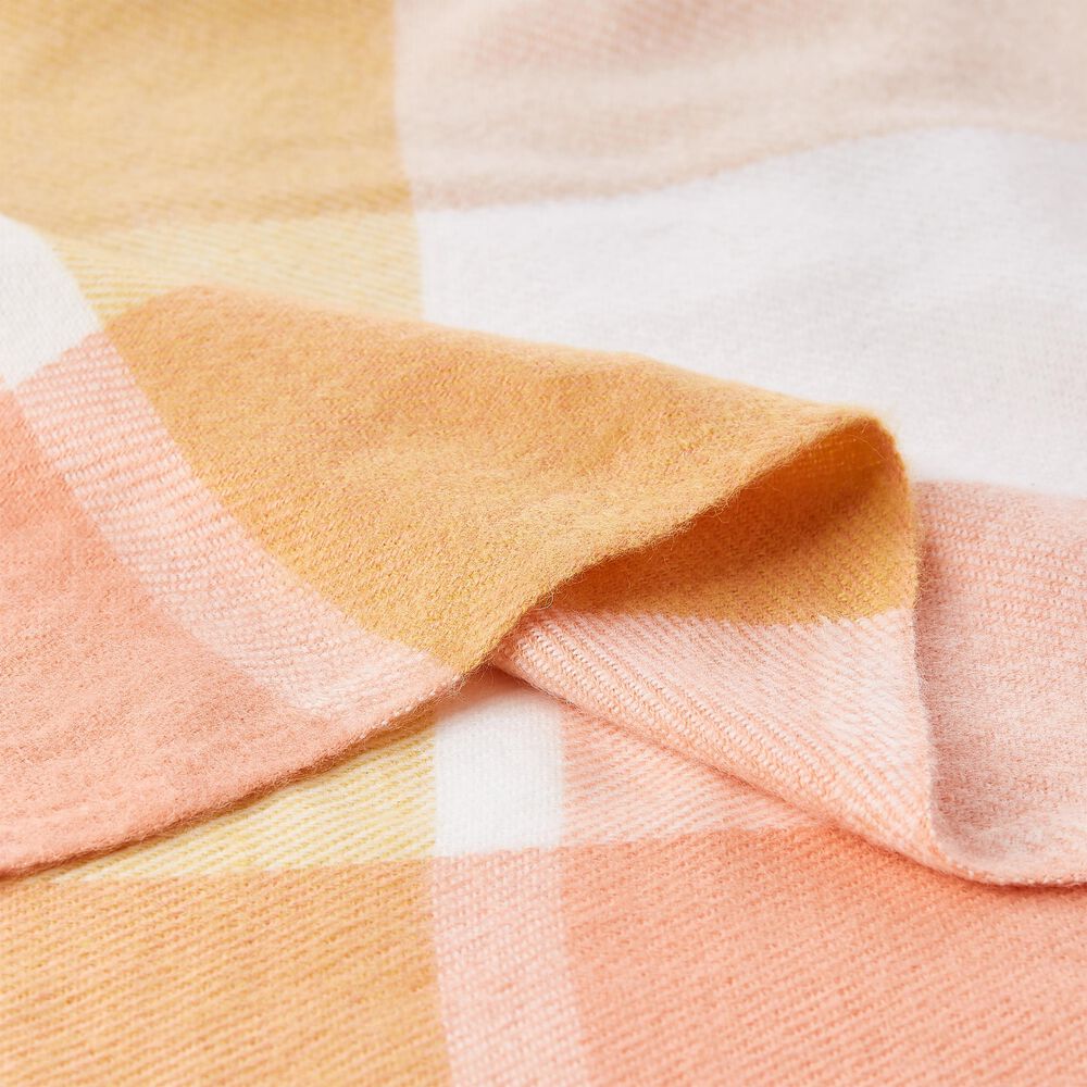 Timberlake Lavish Home Woven Faux Cashmere Feel Throw in Desert Blush Plaid, , large