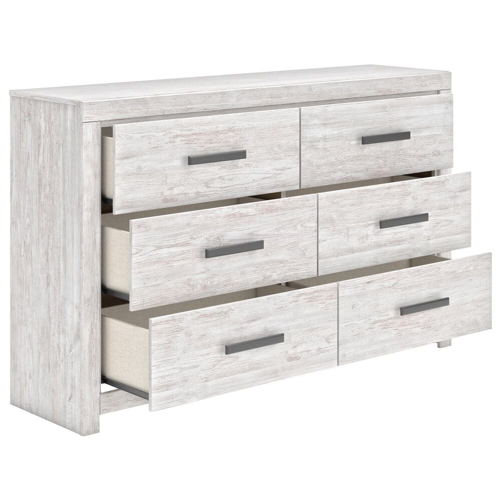 Ashley Cayboni 6-Drawer Dresser in Whitewash, , large