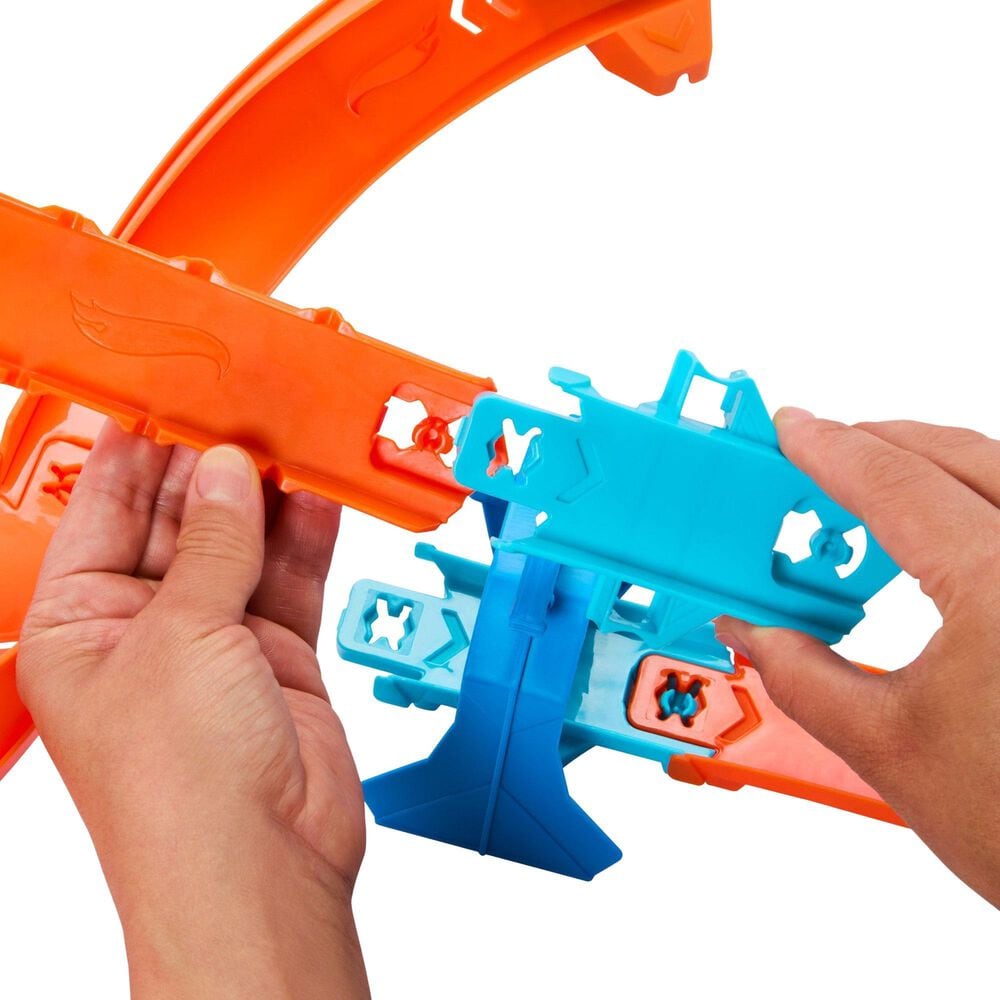 Hot Wheels Track Creator Boosted Jump Speedway Set with Toy Car and Motorized Booster in Multicolor, , large