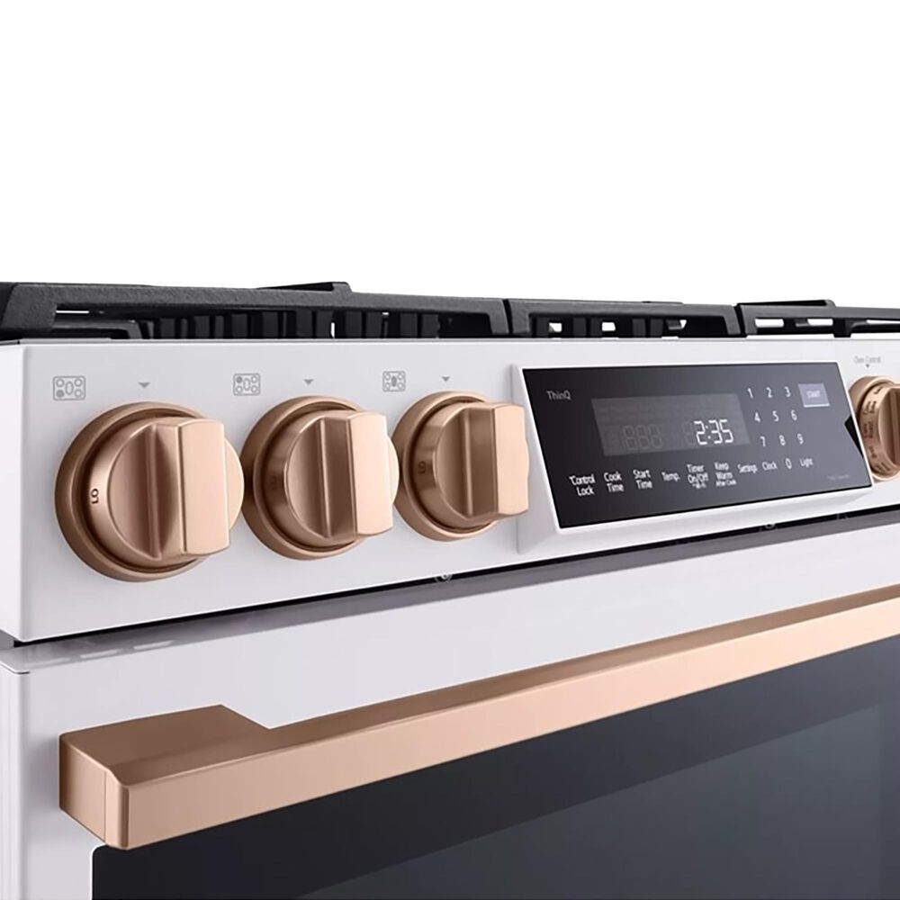 LG Studio 30" Smart Slide-in Gas Range with  Air Fry and Convection in Essence White, , large