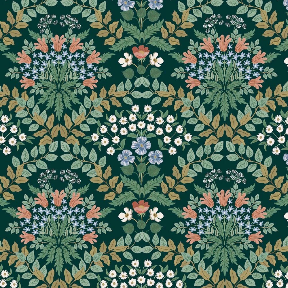 Rifle Paper Co Crafted by Cloth and Company Oxford Office Chair in Bramble Emerald, , large