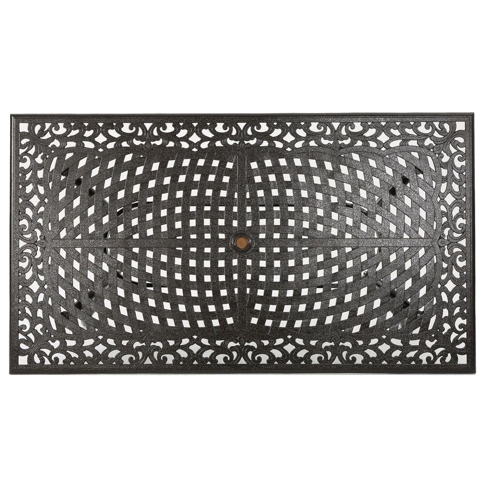 Hearth and Haven Phoenix Outdoor Rectangular Dining Table in Bronze - Table Only, , large