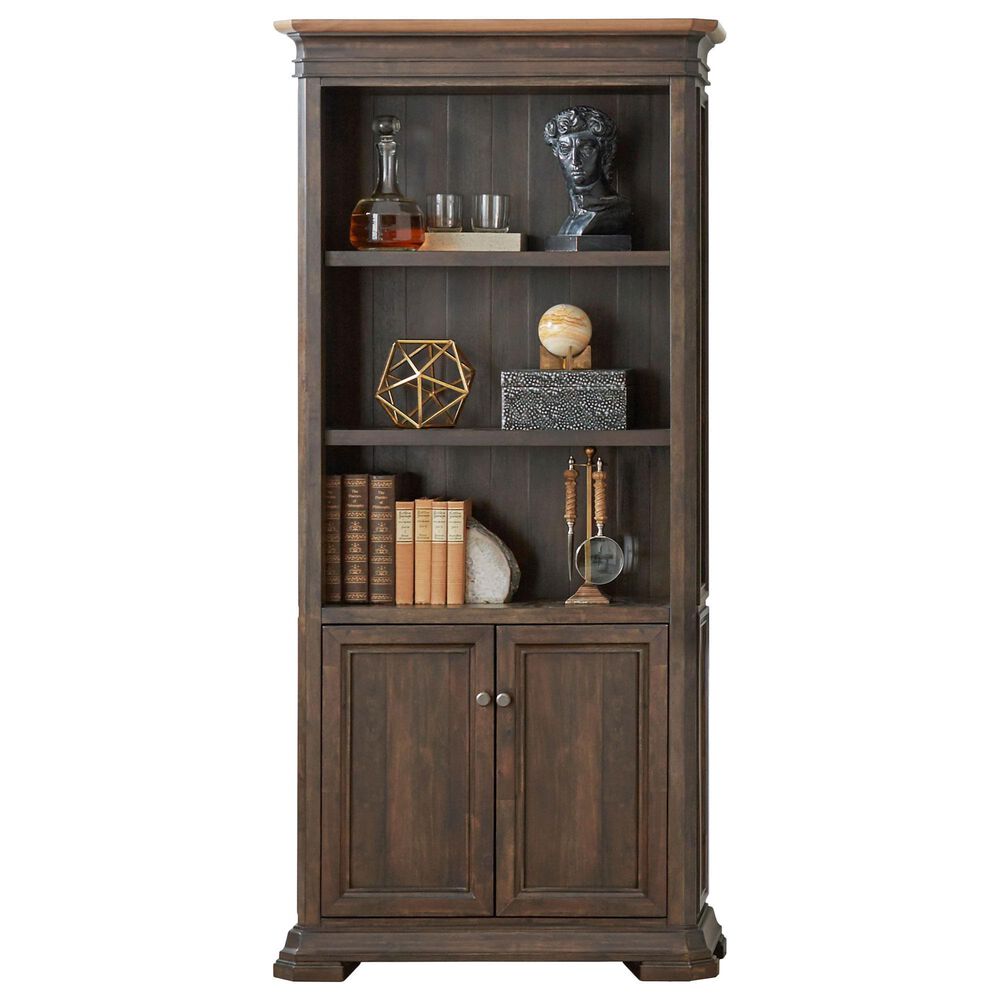 Wycliff Bay Sonoma Bookcase with 2-Door in Dark Roast, , large