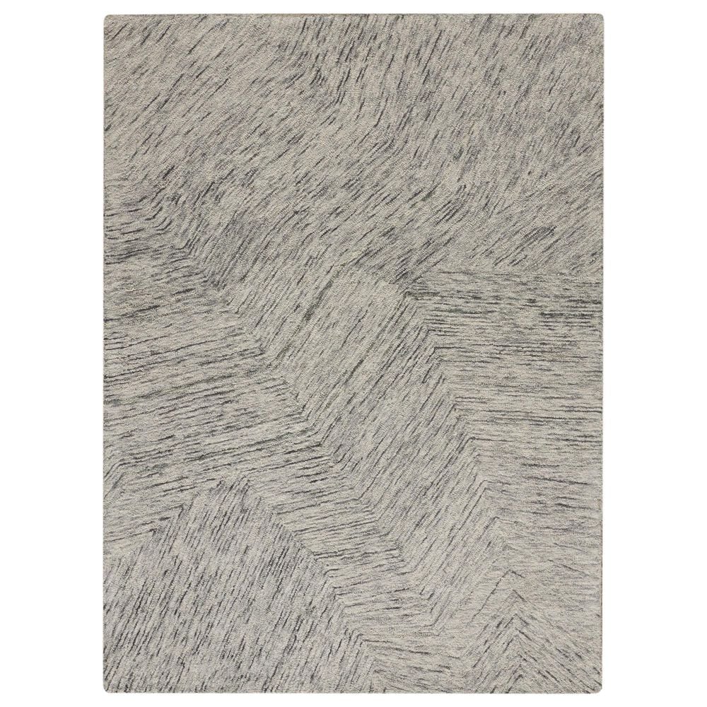 Nourison Pure Angles Grey 5"3" x 7"3" Area Rug, , large